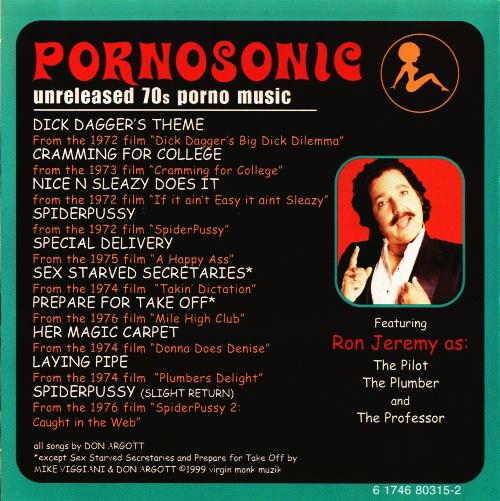 PornoSonic And Ron Jeremy - Unreleased 70's Porno Music (2000) /Jazz, Funk